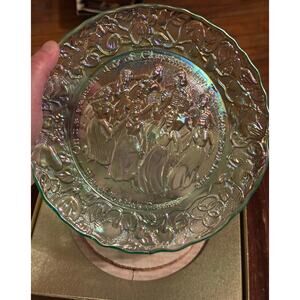 Imperial Iridescent Glass Twelve Days of Christmas 10 Pipers Piping Green